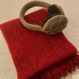 Ralph Lauren Adjustable Earmuffs & Scarf